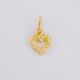 Dije Silueta Corazon Tupida 0.75g / 1.5cm Oro Amarillo 18K