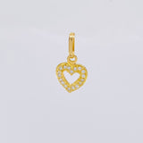 Dije Silueta Corazon Tupida 0.75g / 1.5cm Oro Amarillo 18K