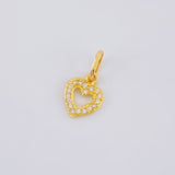 Dije Silueta Corazon Tupida 0.75g / 1.5cm Oro Amarillo 18K