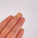 Dije Silueta Corazon Tupida 0.75g / 1.5cm Oro Amarillo 18K