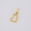 Dije Silueta Corazon Tupido 0.6g / 1.7cm Oro Amarillo 18K