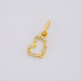 Dije Silueta Corazon Tupido 0.65g / 1.7cm Oro Amarillo 18K