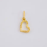 Dije Silueta Corazon Tupido 0.65g / 1.7cm Oro Amarillo 18K