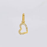 Dije Silueta Corazon Tupido 0.6g / 1.7cm Oro Amarillo 18K
