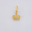 Dije Corona Tupida Cruz 0.8g / 1.5cm Oro Amarillo 18K