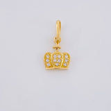 Dije Corona Tupida Cruz 0.8g / 1.5cm Oro Amarillo 18K