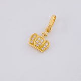 Dije Corona Tupida Cruz 0.8g / 1.5cm Oro Amarillo 18K