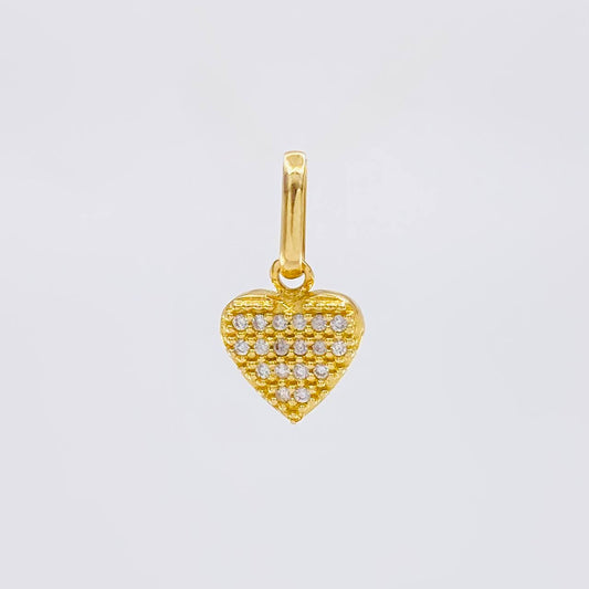 Dije Corazon Tupido 0.95g / 1.2cm Oro Amarillo 18K