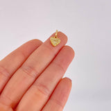 Dije Corazon Tupido 0.95g / 1.2cm Oro Amarillo 18K