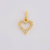 Dije Silueta Corazon Tupida 0.8g / 1.6cm Oro Amarillo 18K
