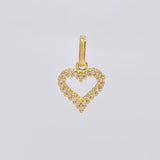 Dije Silueta Corazon Tupida 0.8g / 1.6cm Oro Amarillo 18K