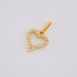 Dije Silueta Corazon Tupida 0.8g / 1.6cm Oro Amarillo 18K