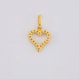 Dije Silueta Corazon Tupida 0.8g / 1.6cm Oro Amarillo 18K