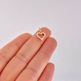 Dije Silueta Corazon Tupida 0.8g / 1.6cm Oro Amarillo 18K