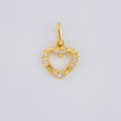 Dije Silueta Corazon Tupido 0.65g / 1.5cm Oro Amarillo 18K