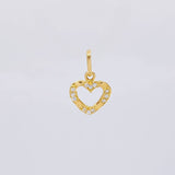 Dije Silueta Corazon Tupido 0.65g / 1.5cm Oro Amarillo 18K