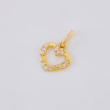 Dije Silueta Corazon Tupido 0.7g / 1.5cm Oro Amarillo 18K