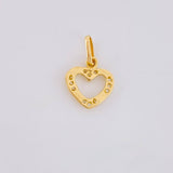 Dije Silueta Corazon Tupido 0.7g / 1.5cm Oro Amarillo 18K