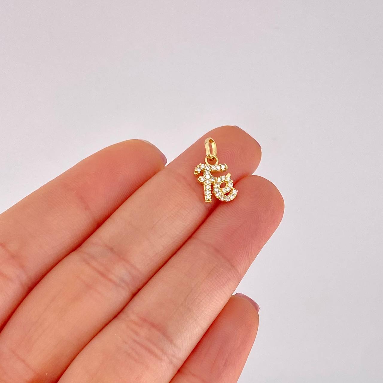 Dije Fe Tupida 0.85g / 1.5cm Oro Amarillo 18K