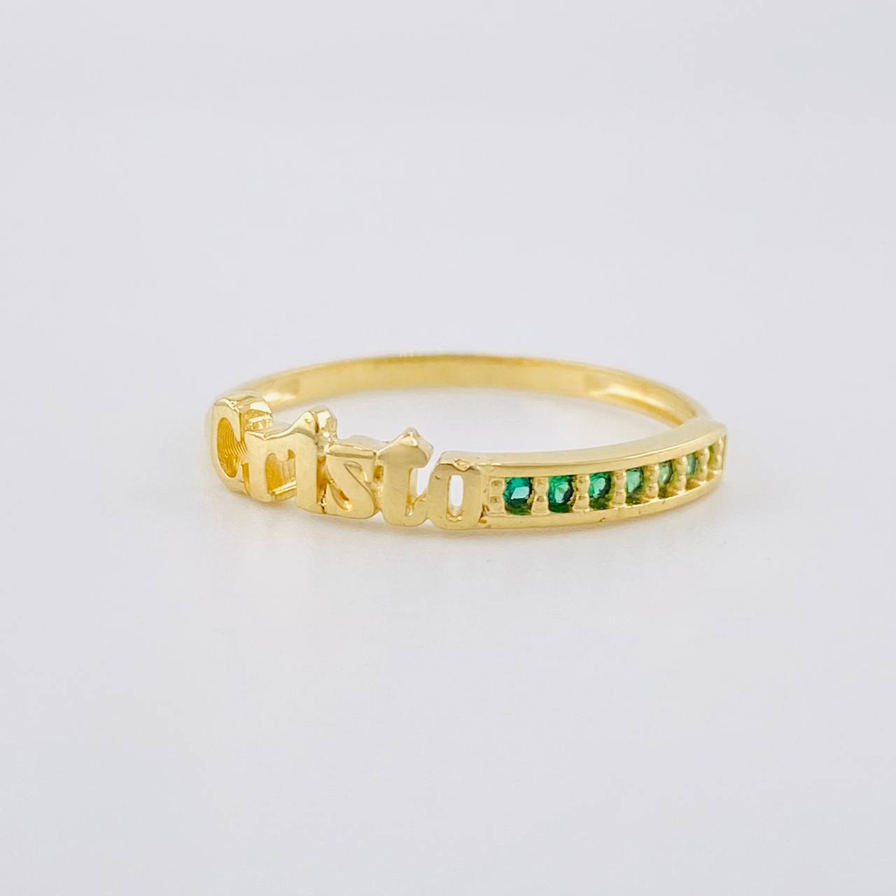 Anillo Cristo 1.75g / T7 Oro Amarillo 18K