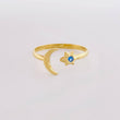Anillo Luna Estrella 1.7g / T8 Oro Amarillo 18K