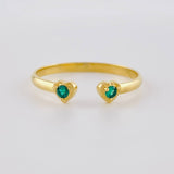 Anillo Doble Corazón 1.45g / T7 3/4 Oro Amarillo 18K