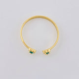 Anillo Doble Corazón 1.45g / T7 3/4 Oro Amarillo 18K