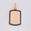 Dije Placa Rectangular Ovalada 6.15g / 4.2cm Oro Rosa 18K