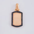 Dije Placa Rectangular Ovalada 3.5g / 3cm Oro Rosa 18K