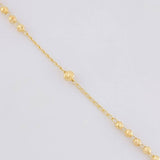 Rosario Virgen Milagrosa Cruz Diamantado 9.2g / 50cm / 3.4mm Oro Amarillo 18K