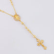 Rosario Virgen Guadalupe Cruz Cristo Diamantado 8.6g / 50cm / 3.4mm Oro Amarillo 18K