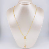 Rosario Virgen Guadalupe Cruz Cristo Diamantado 8.6g / 50cm / 3.4mm Oro Amarillo 18K