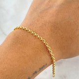 Pulso Roll-On 2.35gr / 19cm / 2.3mm Oro Amarillo +3 18K