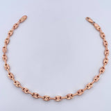 Tobillera Rustica Tornillo 6.55gr / 26cm / 4.3mm Diamantado Oro Rosa 18K $