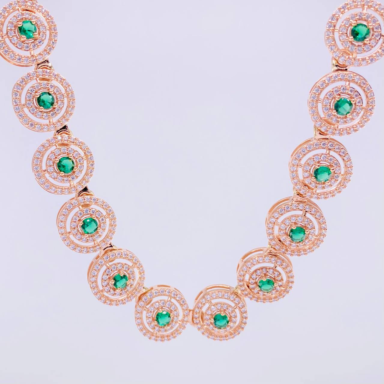 Cadena Tenis Circular 53.25g / 45cm / 11mm Oro Rosa 18K