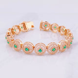 Pulso Tenis Circular 24.35g / 18.2cm / 10mm Oro Rosa 18K