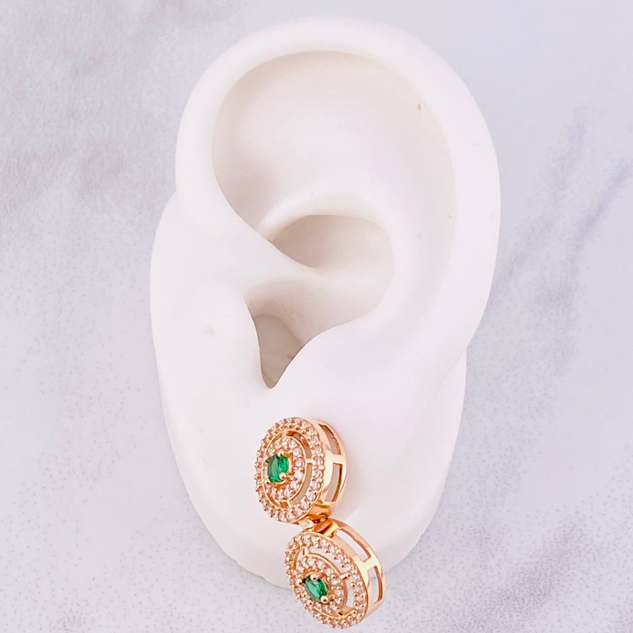 Topos Tenis Circular Colgante 5.8g / 10mm Oro Rosa 18K