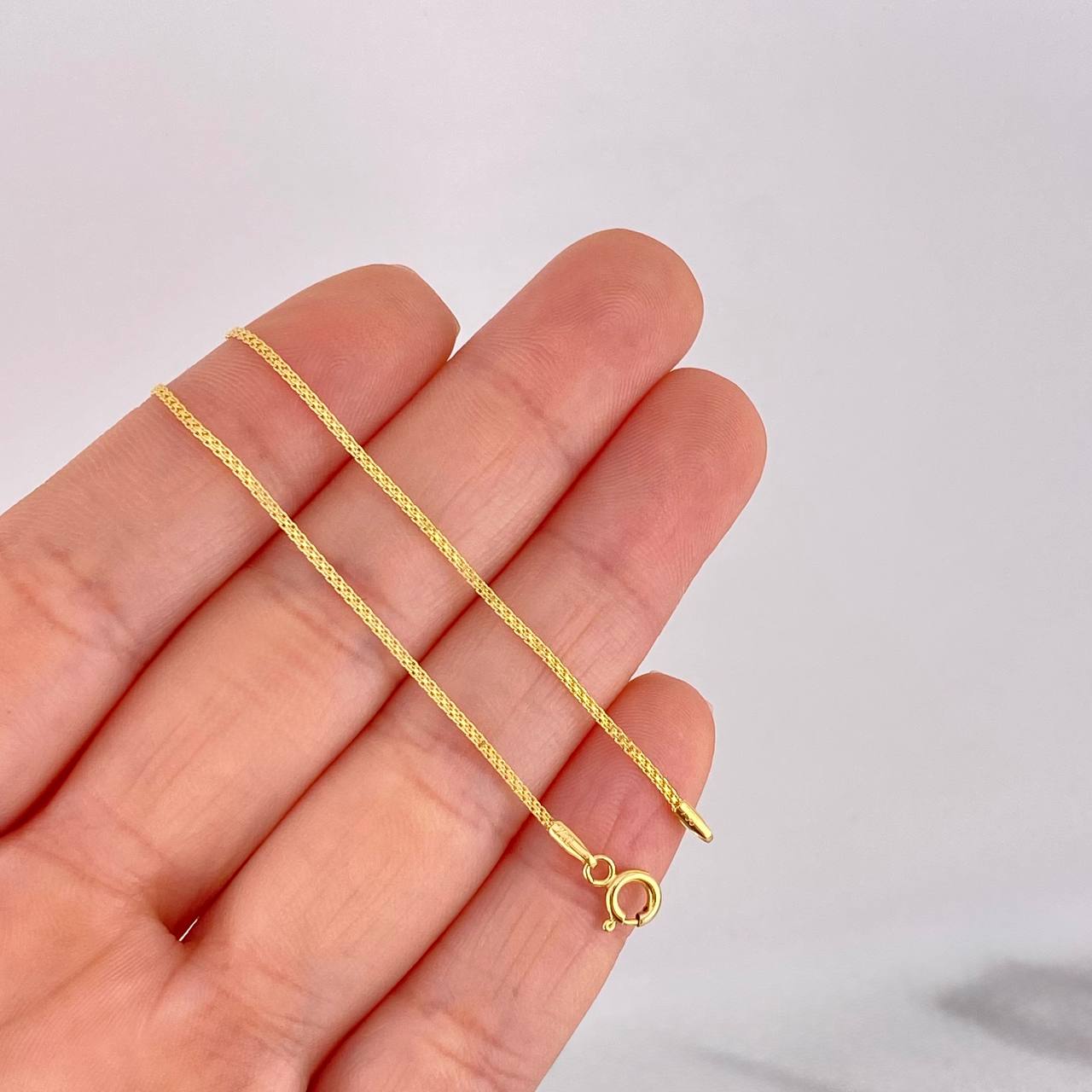 Cadena China 1.75g / 50cm / 1.05mm Oro Amarillo 18K