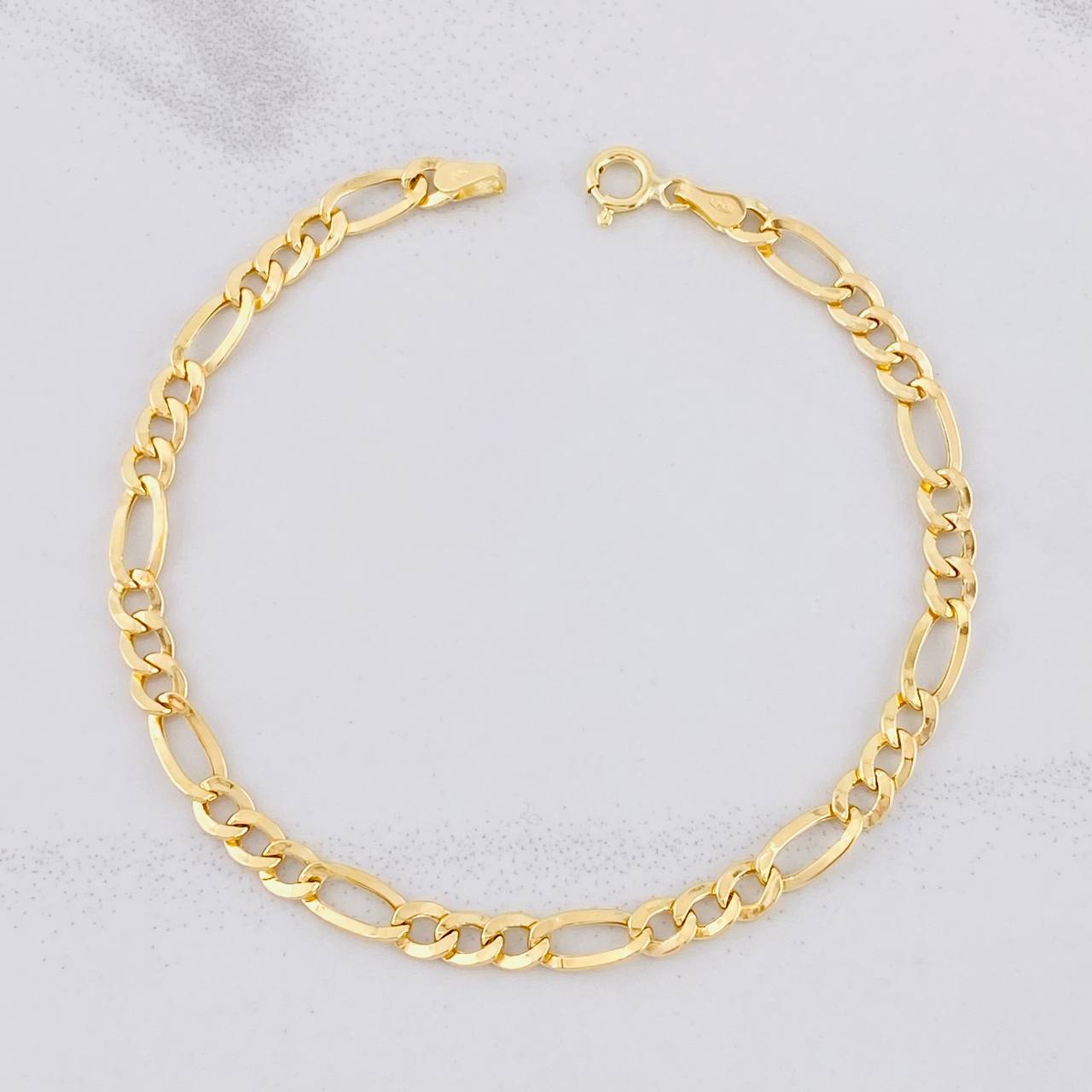 Pulso Fígaro 2.25g / 19.5cm / 4.45mm Oro Amarillo 18K