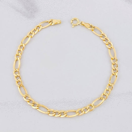 Pulso Fígaro 2.25g / 19.5cm / 4.45mm Oro Amarillo 18K