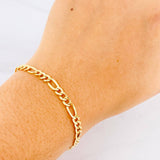 Pulso Figaro 2.55g / 20.3cm / 4.05mm Oro Amarillo 18K