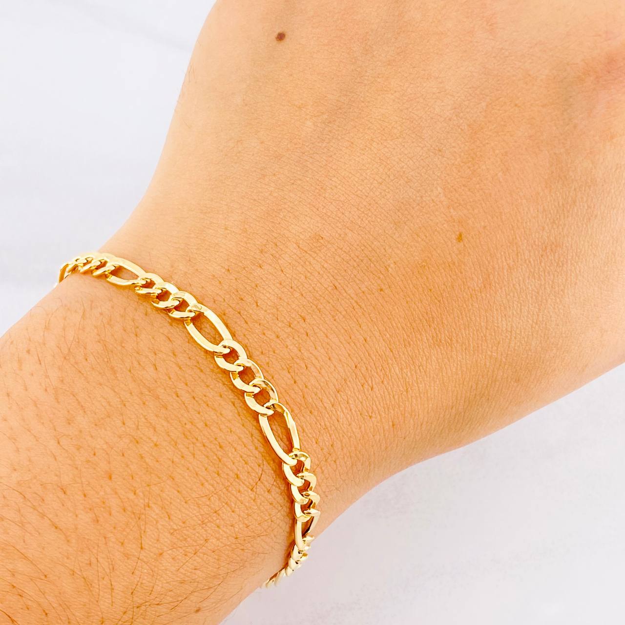 Pulso Fígaro 2.55g / 20.5cm / 4.1mm Oro Amarillo 18K