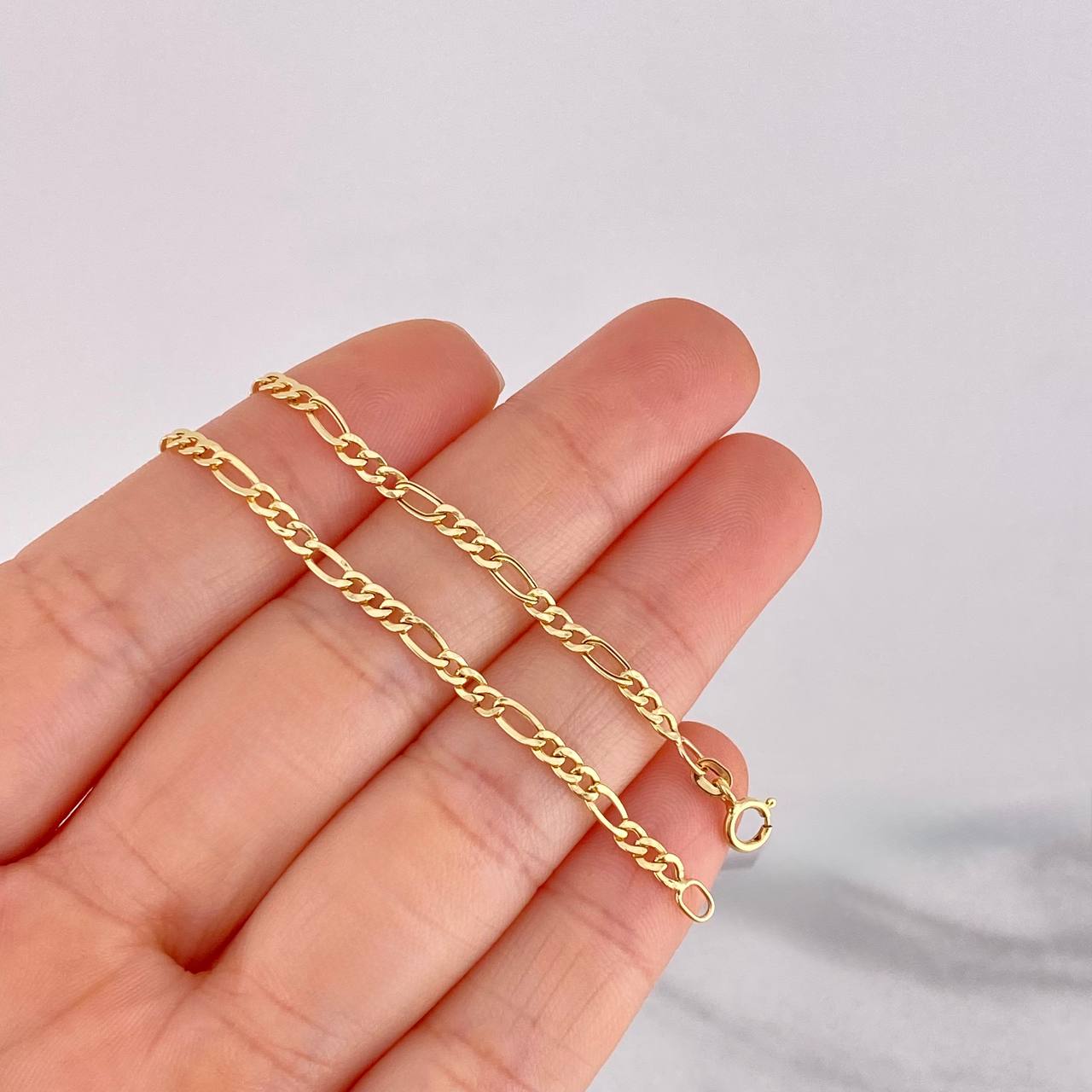 Pulso Figaro 1g / 20.5cm / 2.55mm Oro Amarillo 18K