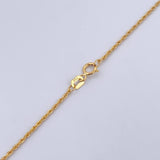 Set Cadena Lazo 1gr / 50cm / 1.1mm + Dije Cruz Cristo 0.5gr / 1.5cm Diamantado Oro Amarillo 18K (Oferta) $