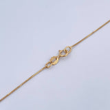 Set Cadena Veneciana 1.35gr/50.1cm/0.6mm + Dije Virgen Milagrosa 0.35gr/1.4cm Troquelado Oro Amarillo 18K (Oferta) $