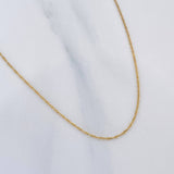 Cadena Singapur 0.9 g / 40 cm / 0.7 mm Oro Amarillo 18K