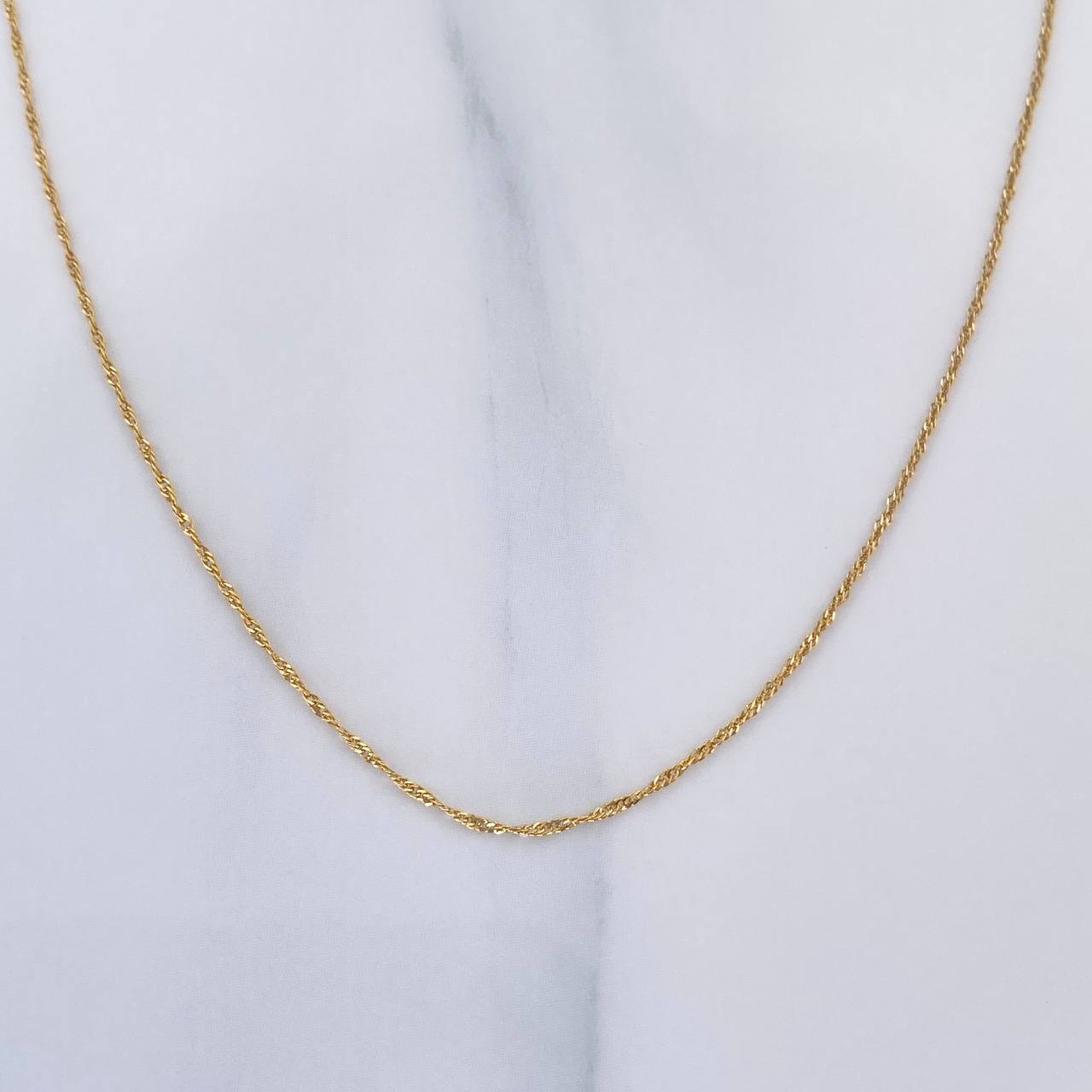 Cadena Singapur 0.9 g / 40 cm / 0.7 mm Oro Amarillo 18K