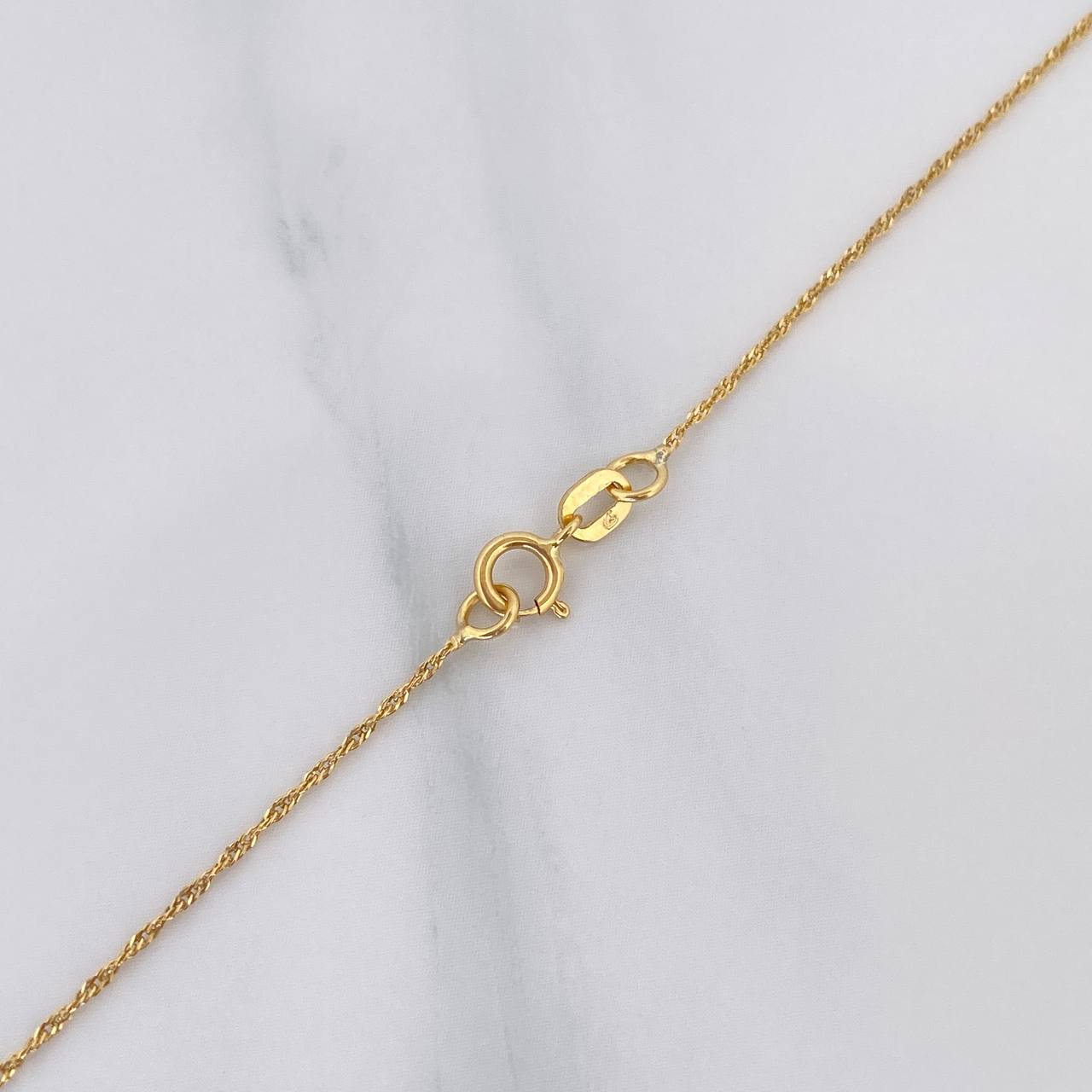 Cadena Singapur 0.9 g / 40 cm / 0.7 mm Oro Amarillo 18K