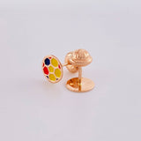 Topos Balón Tricolor 0.7g / 6.8mm Oro Rosa 18K