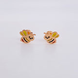 Topos Abeja Tricolor 0.08g / 8.9mm Oro Rosa 18K
